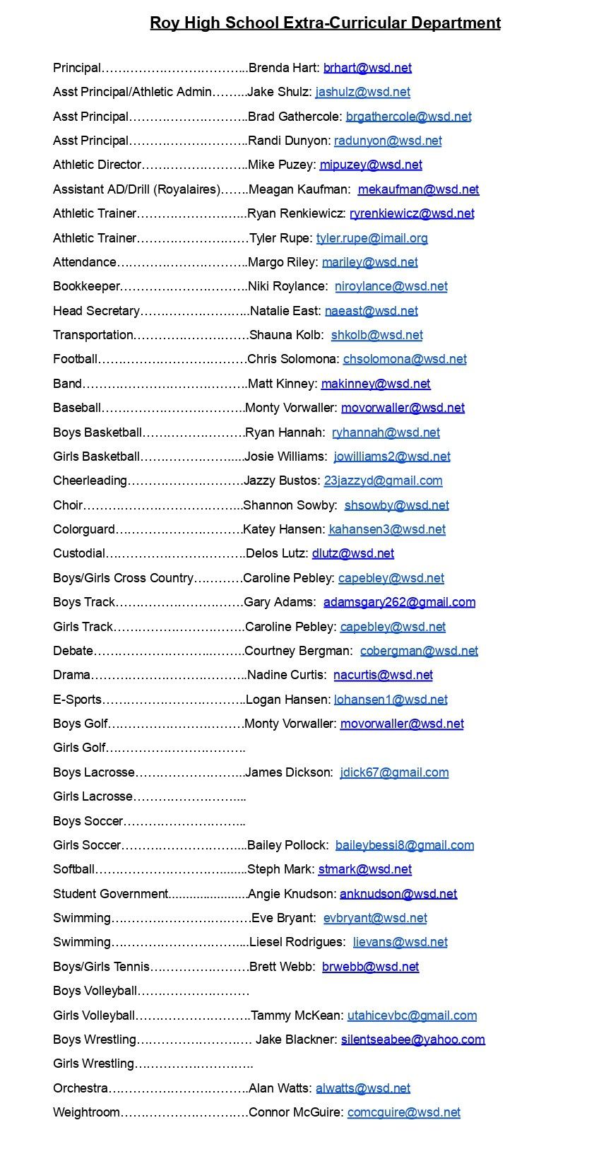 Coach Directory